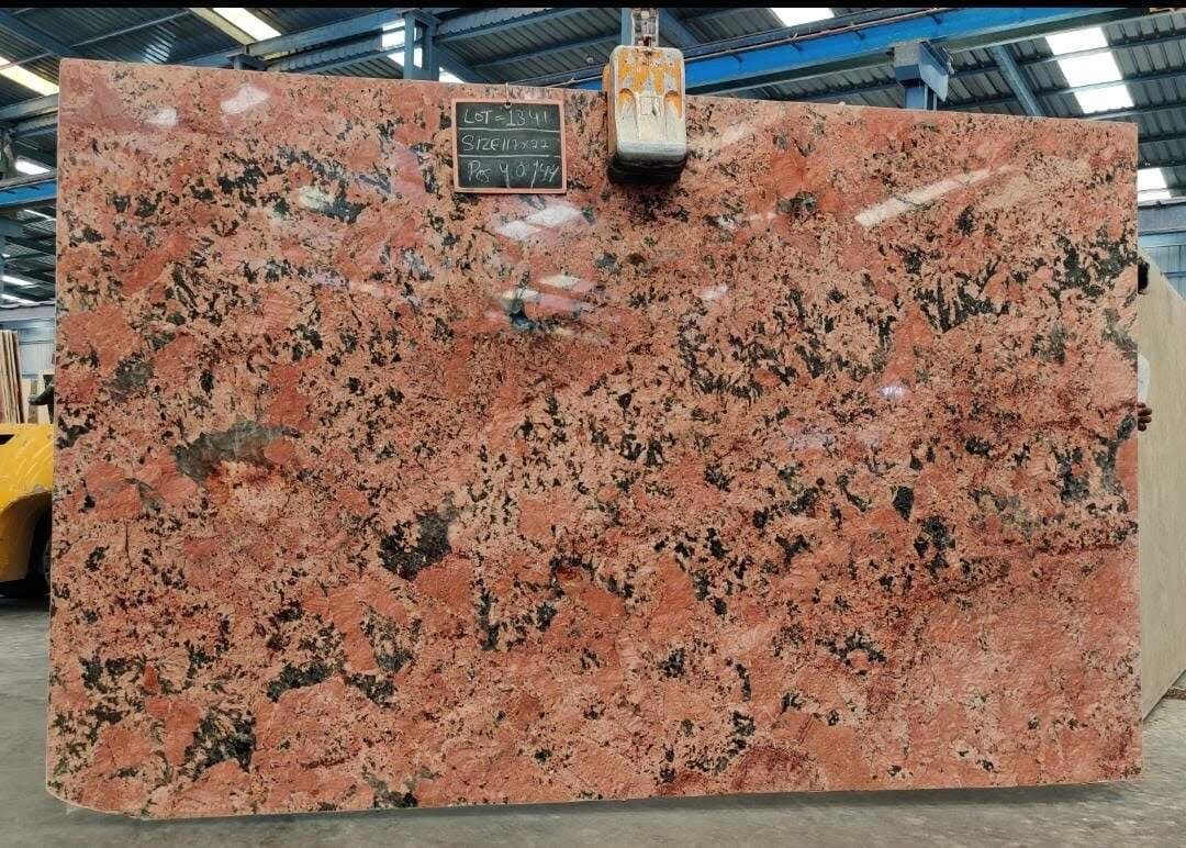 Alaska Red Granite Slab in Gangsaw Size